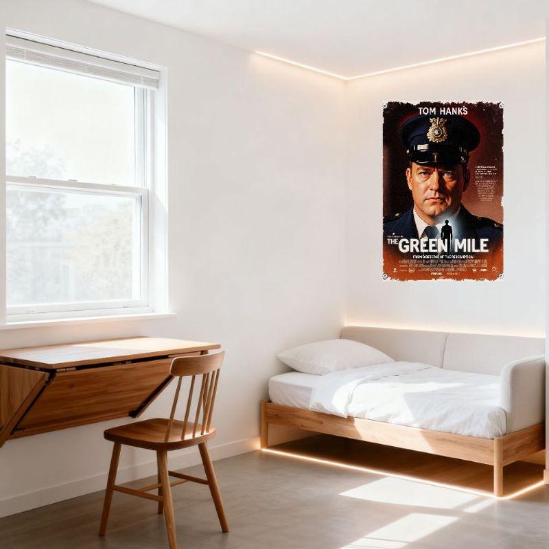 The Green Mile Filmaffisch Metallplåtskylt Vintage Tematisk Väggdekor för Hem Bar Man Cave Café Dekoration
