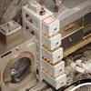17CM Narrow Bathroom Storage Cabinet: Multi-Layer Drawer-Type Plastic Shelf