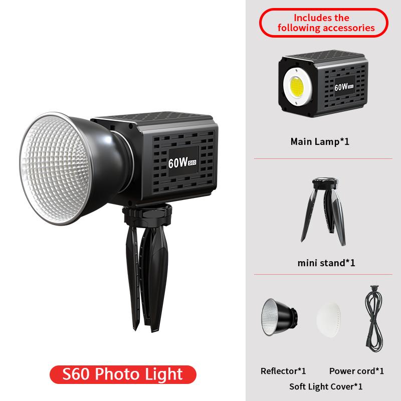 

60 Вт Двухцветный COB Фотографический Заполняющий Свет Встроенный Аккумулятор Ручной Постоянный Выход Освещение Уличная Видеосъемка Светодиодные Фонари EU