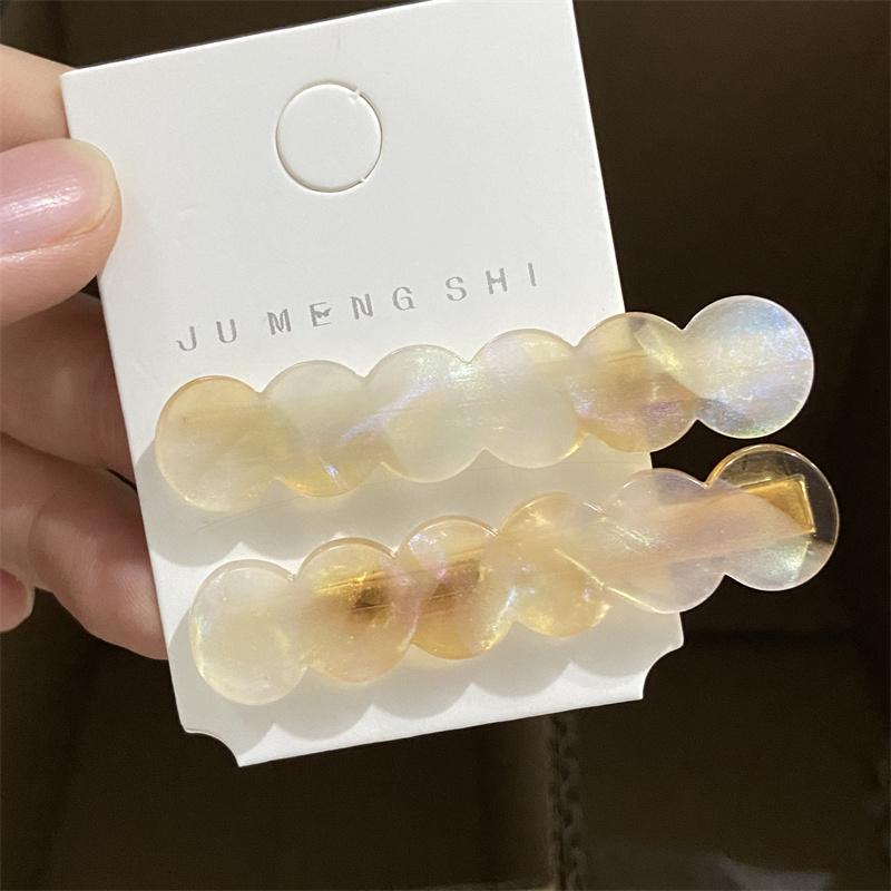 2pcs/set Acetate Hair Clips Pastel Color Wave Geometric Barrettes Women Hair Accessories Side Pins Hairpin