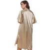 Women’s Nightgowns Simulation Silk Plus Size Sleepshirts Short Sleeves Satin Sleep Lounge Wear Large Pajamas Dresses 1XL-4XL Home Clothing KTB