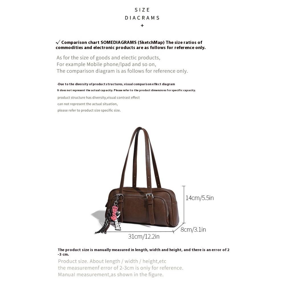 French Underarm Bag Large Capacity Premium Boston Versatile Shoulder Bag