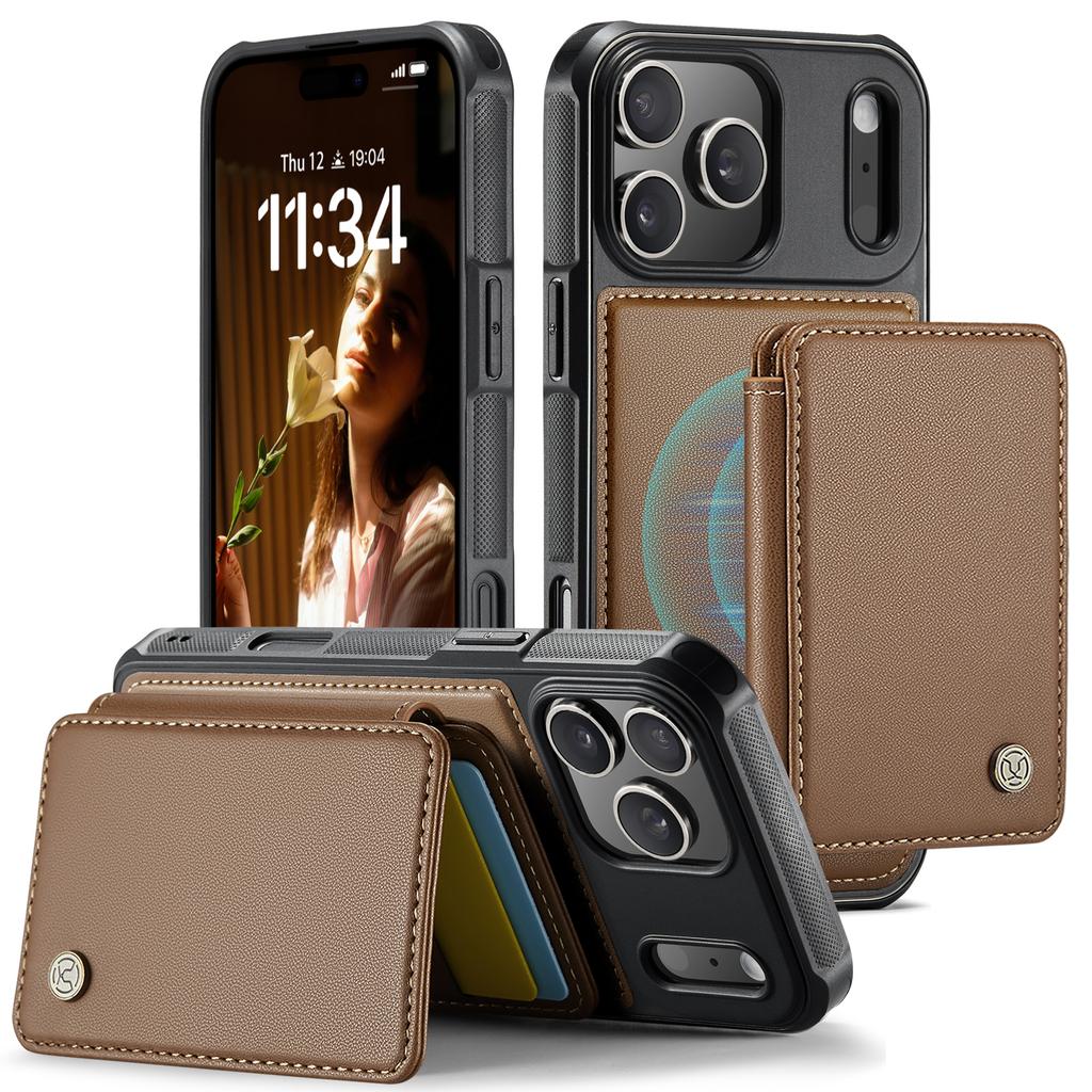 2 in 1 Detachable Business Magnetic Leather Wallet Solt Case  For iPhone 17 Pro Max 16 15 14 13 12 11 Plus 17air kickstand Cover