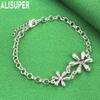 925 Sterling Silver Exquisite AAA Zircon Fireworks Bracelet Gift Jewelry