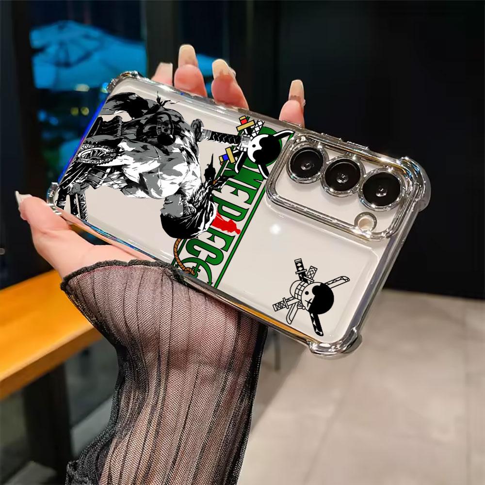 Luffy Zoro Cartoon Coque For Galaxy S26 Ultra One Pieces Phone Case For Samsung S26 S25 S24 S23 S21 Ultra S20 FE S25 Plus Cover