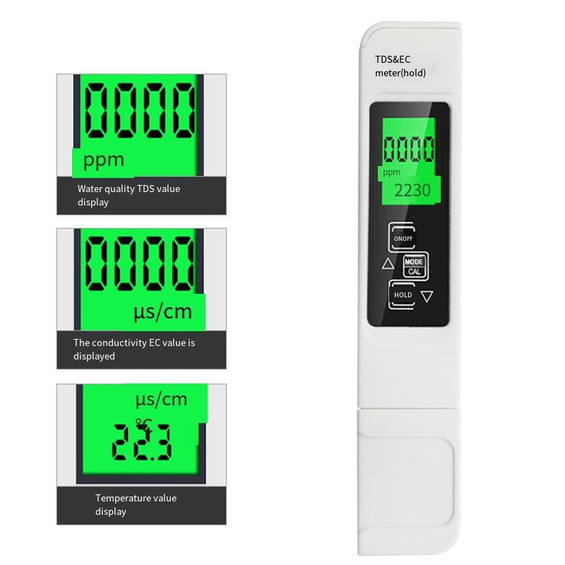 1PC Water Quality Test Pen Household Drinking Water EC Meter Three-in-one Temperature Conductivity TDS Test Pen