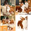 Cute Plush Corgi Dog Toy Soft And Huggable Stuffed Animal For Kids And Pets Brown And White Color 23cm