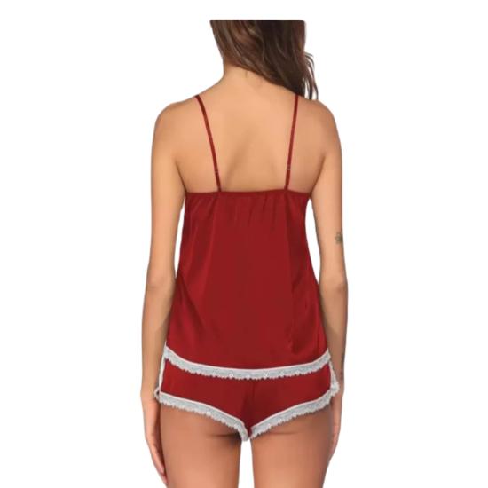 

Стильный кружевной комплект нижнего белья Ladysta в стиле бебидолл — короткий для женщин с верхом и коротким ночным бельем Freesize (S M L) Freesize (S M L) малиновый