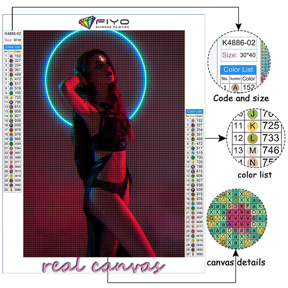 5D DIY Diamond Painting Cross Stitch Cyberpunk Sexy Art Diamond Embroidery Mosaic Wall Art Home Decoration