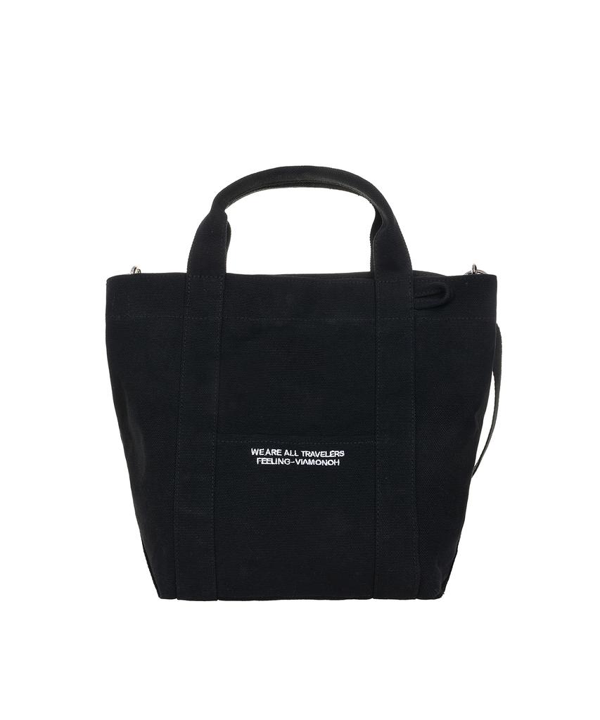 Viamonoh Daily Tote Canvas Bag (Black)