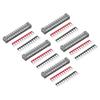 5 Pack 12 Position Power Terminal Block Connector with Jumper Block Terminal Strip Set 15A 600V