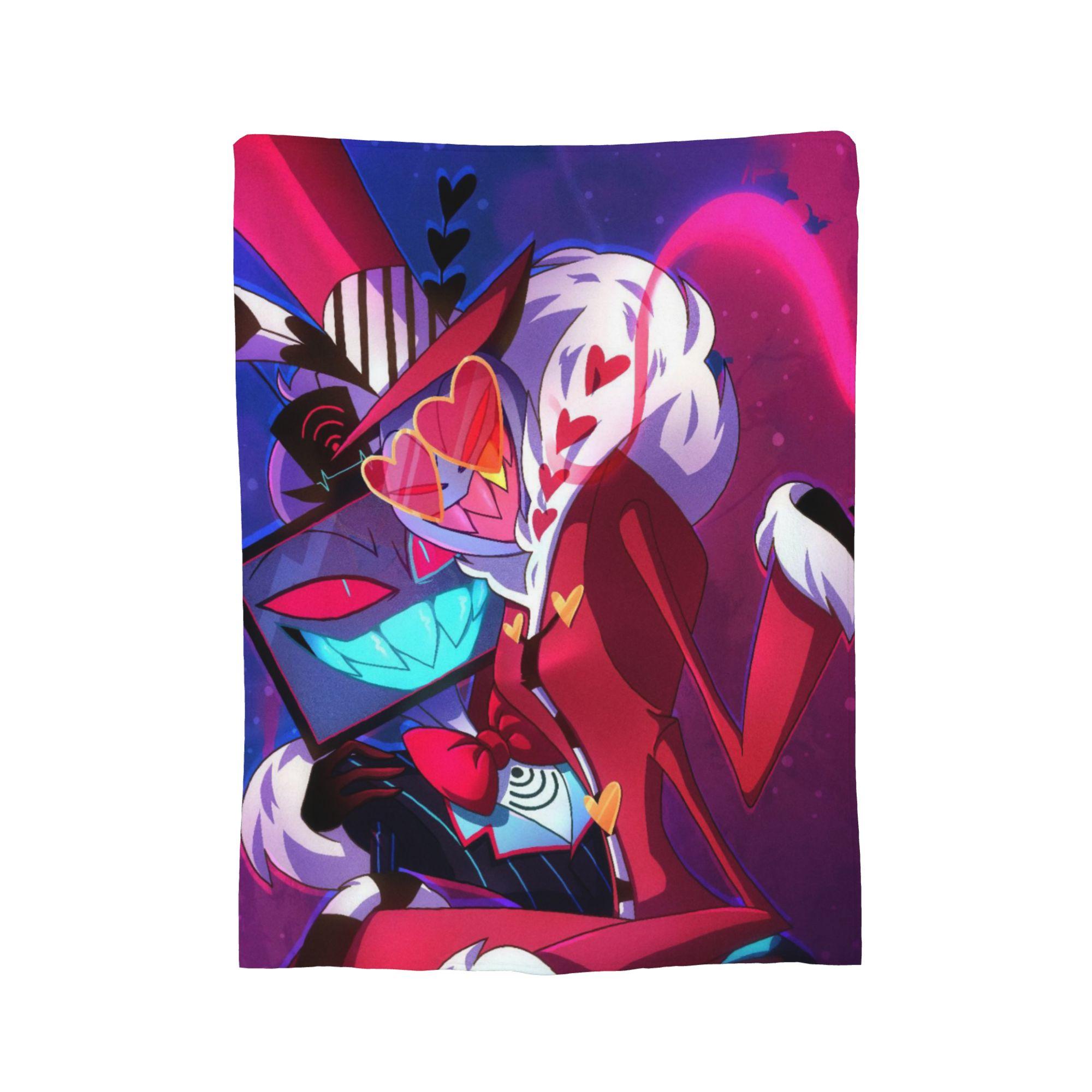 

Cartoon Hazbins Hotels Lucifer Blanket Flannel Spring Autumn Breathable Super Soft Throw Blankets for Home Bedroom Bedspread 130x150cm