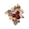 Retro Flower Brooch, Exquisite and Fashionable Crystal Brooch, Light Luxury, High-end Design Sense, Niche Brooch