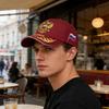 Trendy Baseball Cap With Embroidery Adjustable Strap Design Lightweight Polyester Unisex Sun Protection