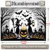 Party Backdrop Halloween Flat Banners Pumpkin Witches Bats Graveyard Celebrations Wedding Celebration Photo Booth Front Door Decor