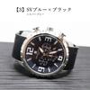 Salvatore Marra Men's Chronograph Watch SM22111 10 ATM Water Resistant Rubber Strap Black and White Japan Movement Date Calendar 24-Hour Display