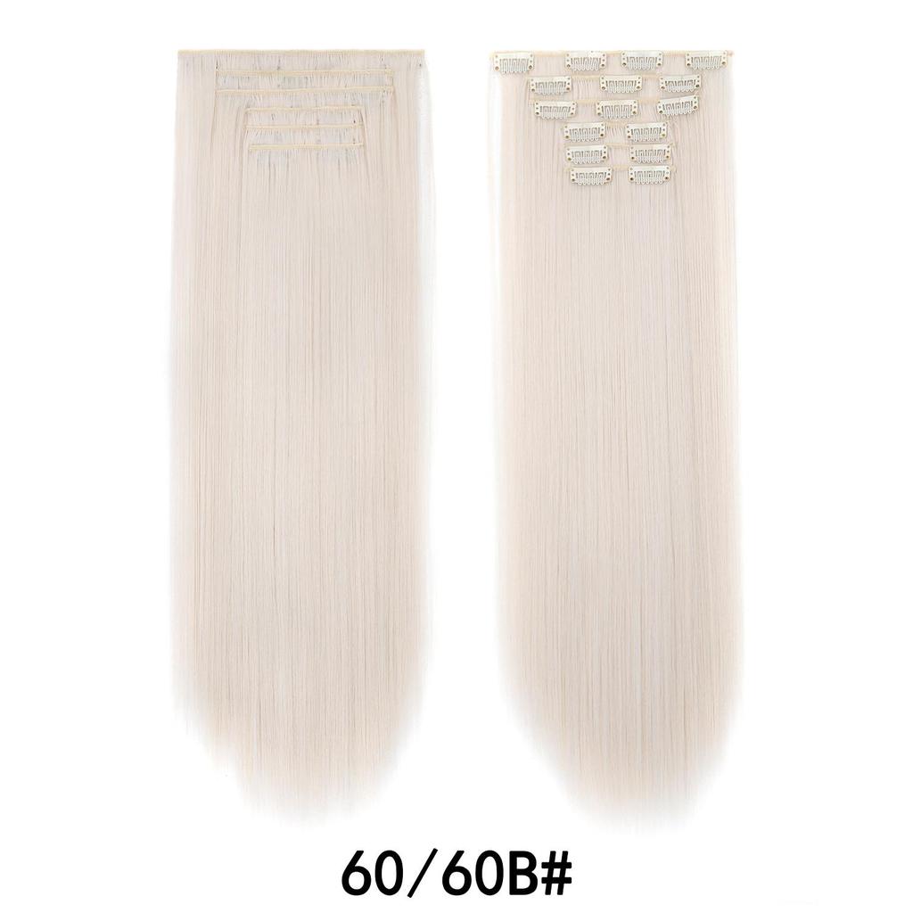6Pcs/Set Clip-in Hair Extensions Long Straight Hair for Full Head Synthetic Hairpiec for Women Ladies