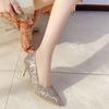 High Heels Women Wedding Shoes Bride Gold Heels Luxury Designer Elegant Party Sandals Dress Strip Pole Dance Sexy Silver Heels