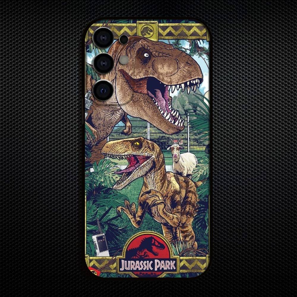 J-Jurassic Park Dinosaur World  Phone Case For Samsung S25,S24,S23,S22,S21,S20,Plus,Fe,Lite,Others Black Cover