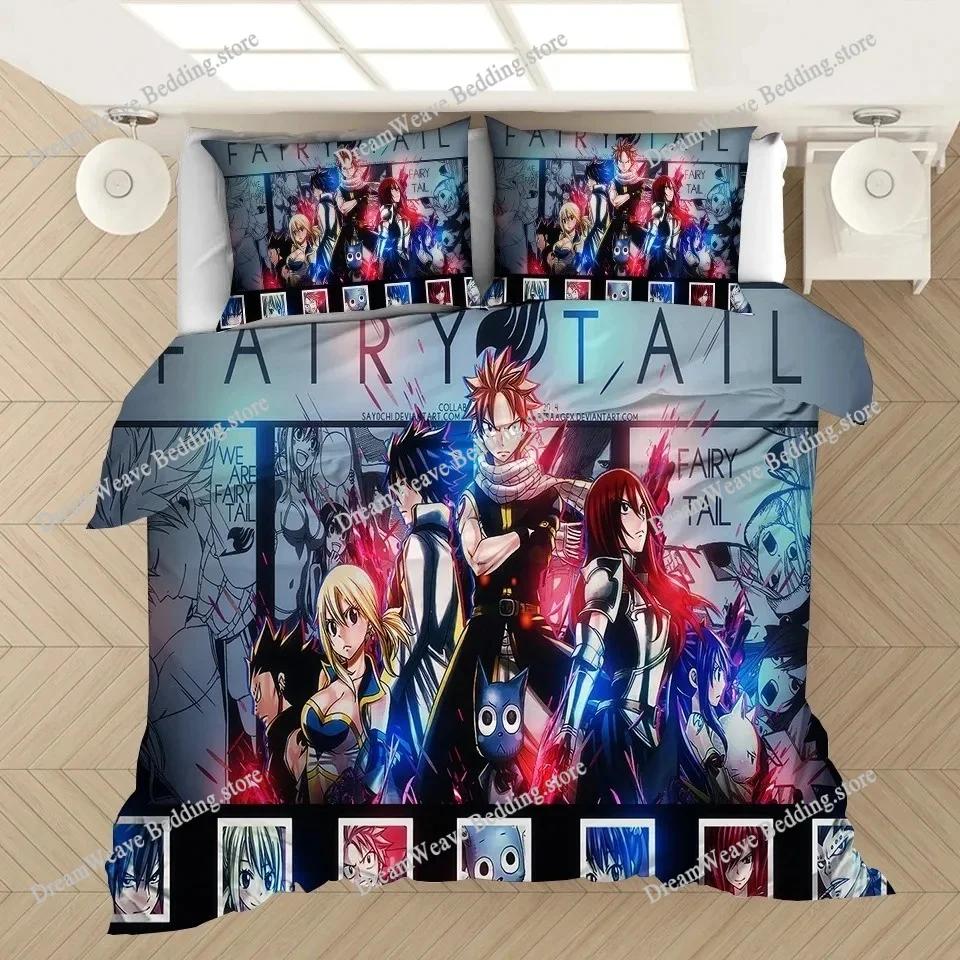 FAIRY TAIL Bedding Set 3D Duvet Cover Sets Japan Anime Comforter Bedding Sets FAIRY TAIL Bedclothes (NO Sheet) AYR Luxury Gift