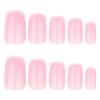 24 Pieces Simple French White Gradually changing Nail Art Wear Nail Short Square Nail False Nail Press On Nails Nail Wholesale