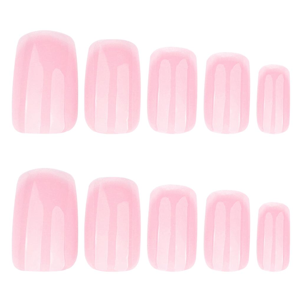24 Pieces Simple French White Gradually changing Nail Art Wear Nail Short Square Nail False Nail Press On Nails Nail Wholesale