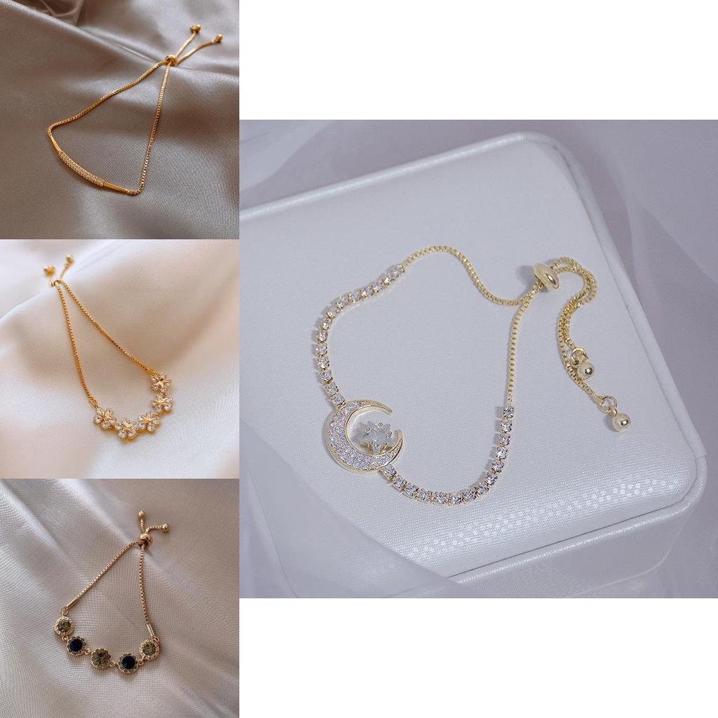 Flower Jewelry Hand Chain With Cubic Zirconia For Women Gift Occasion