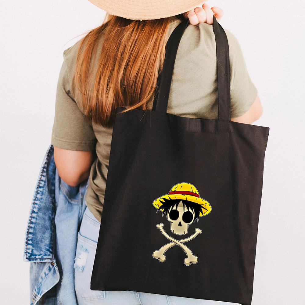 Japan Cartoon Comics One Piece Print Canvas Bag Student Shoulder Bag Tote Bag 0028