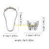 F26C Butterfly Bath Curtain Clip with Rustproof Seamlessly Roller Beads Technology for Effortlessly Curtain Movement