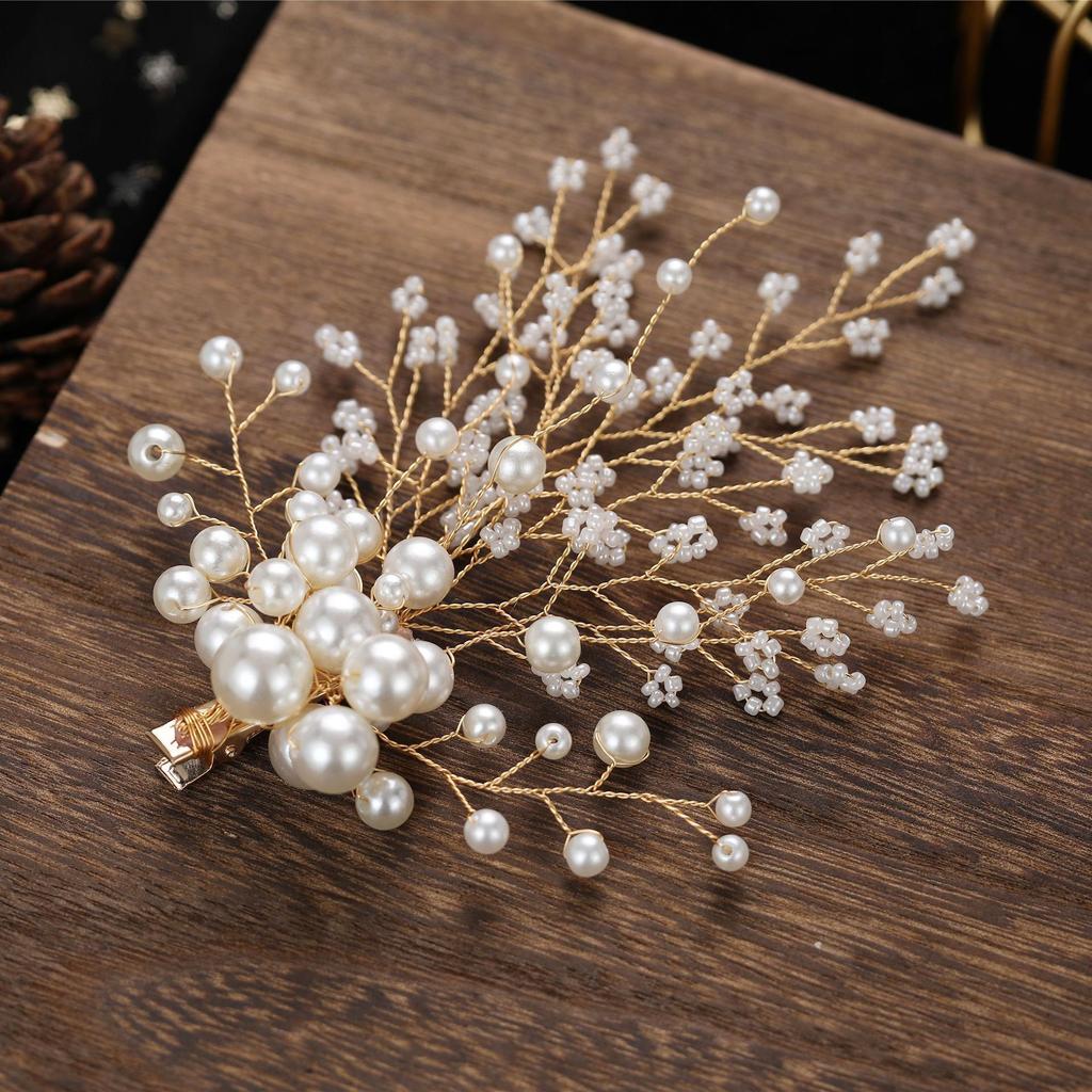 New Pearl Mori Tiara Accessories Super Fairy Hairpin Set Simple Atmospheric Pearl Pin Hair Accessories