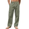 Early Autumn New Men's Loose Linen Casual  Workwear Vacation Home Trend  Trousers