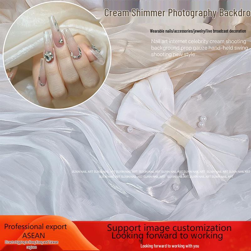 

Reflective Luminous Nail Art Background Cloth with Star & Moon Design