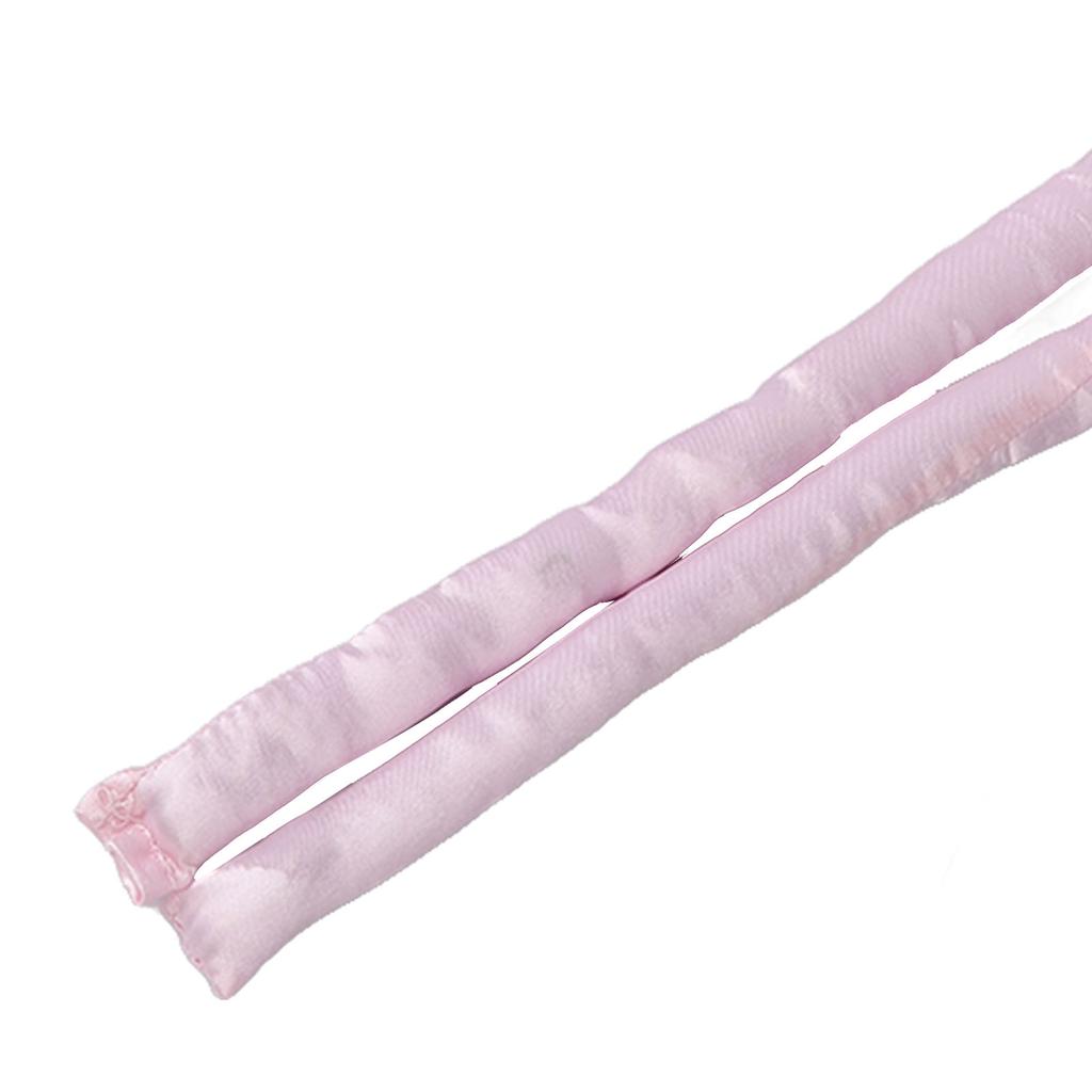 Pink Heatless Curling Set Hair Rod High Comfort Cloth Headband Clips DIY Curls Rollers for Sleeping