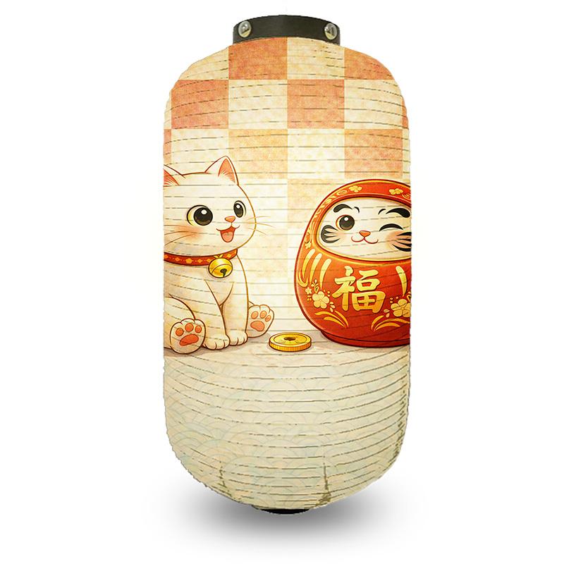 Japanese Maneki-neko Hanging Lantern for Hot Pot Restaurant Bistro Sashimi Cuisine Ramen Sake Lantern Outdoor Festival Decor