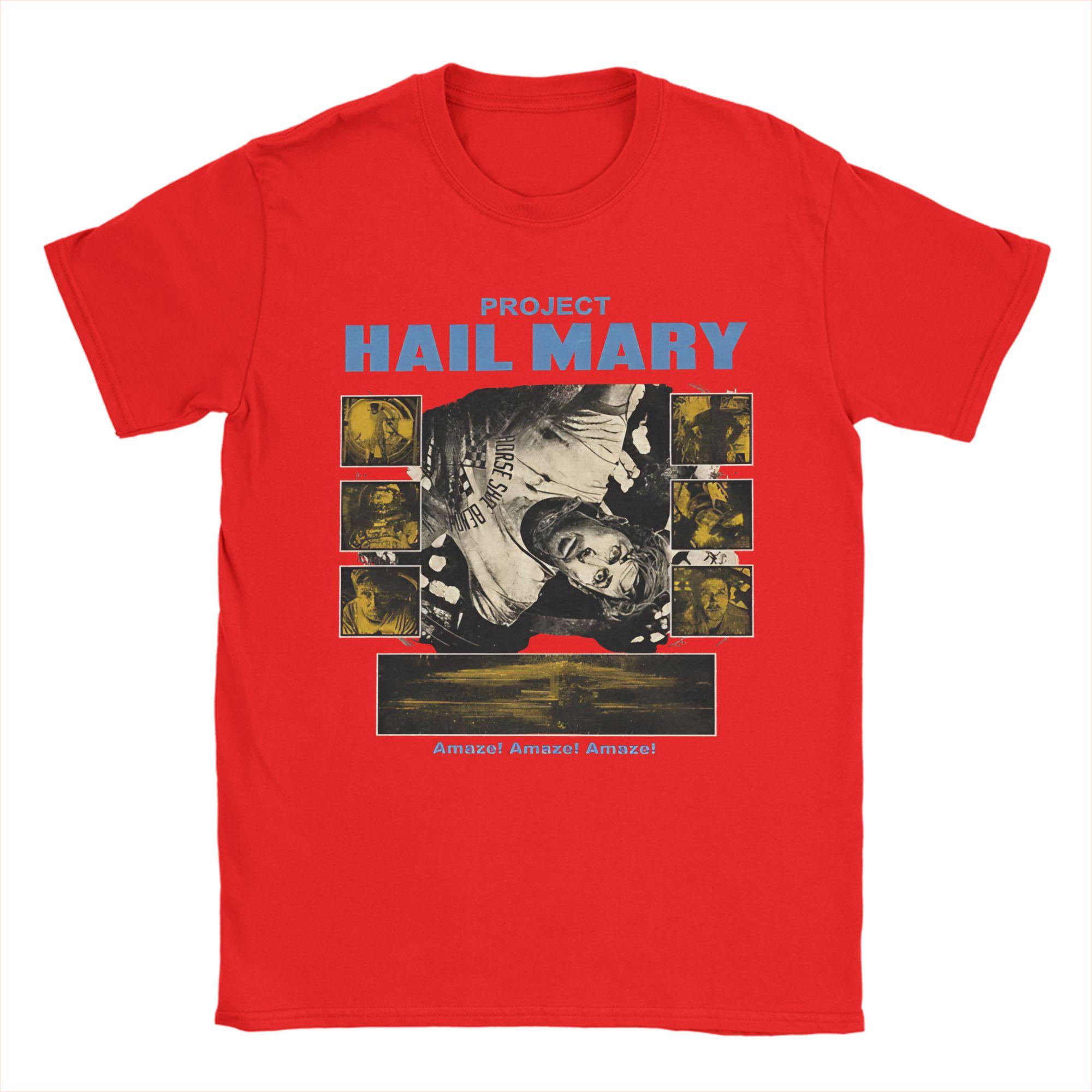 Unisexs TShirt Project Hail Mary Andy Weir SciFi Novel Ryan Gosling 2026 Movie Novelty Pure Cotton Tee Shirt Crewneck Plus Size S