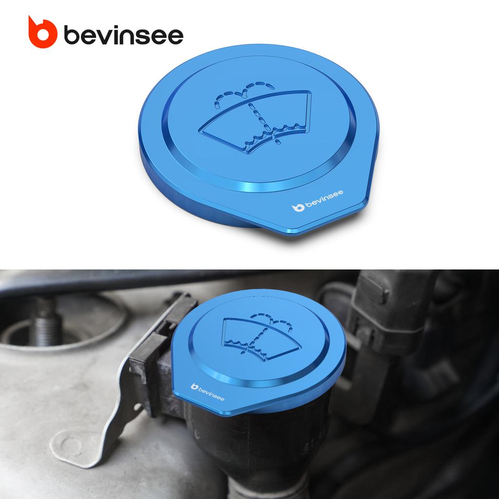 BEVINSEE Aluminum Washer Fluid Reservoir Cap for BMW E90 E91 E92 E93 E87 E82 E81 E88 X1 E84, Replace for 61667264145