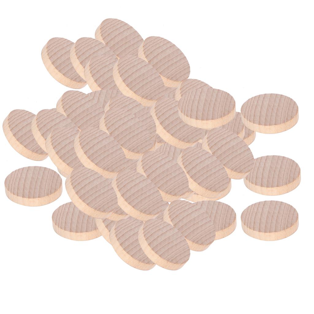 100Pcs Blank Wood Discs Wooden Crafts DIY Decoration Maker HandMade Accessories