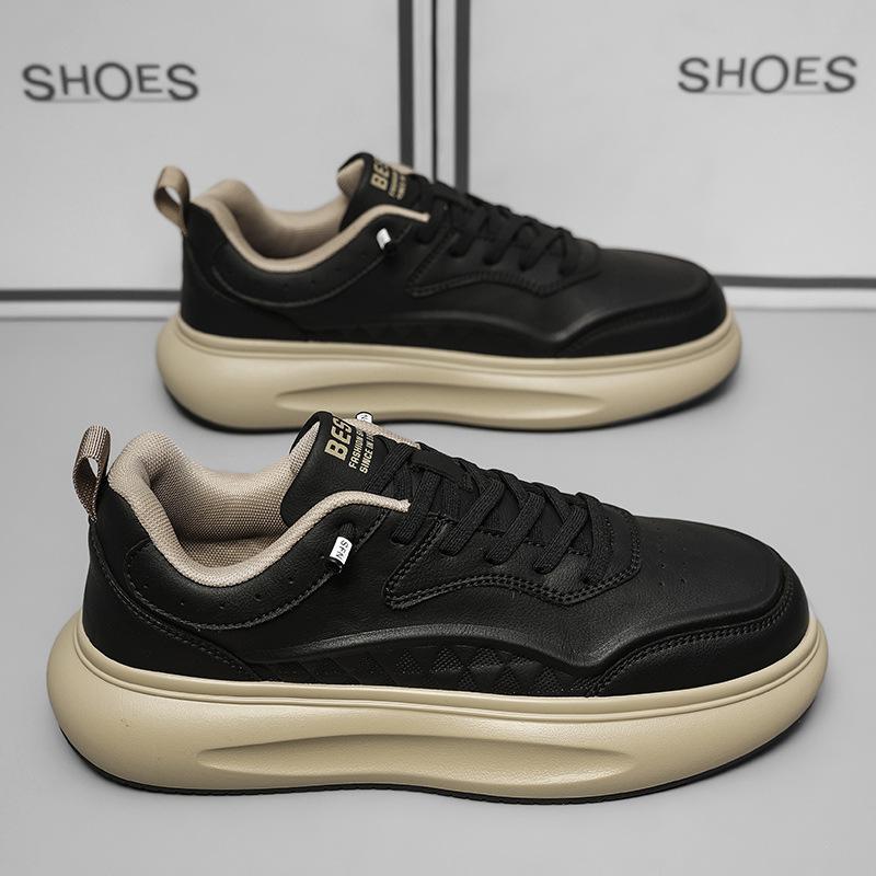 

Чоловіче взуття 2024 популярне зимове дихаюче повсякденне універсальне трендове взуття на платформі чоловіче нове потовщене для збільшення зросту повсякденне модне взуття 41