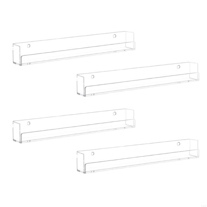 Acrylic Bathroom Shelves, Acrylic Shelf Transparent Wall Mounted, Thick Acrylic Shower Shelf, Clear Storage Display Rack X3UC