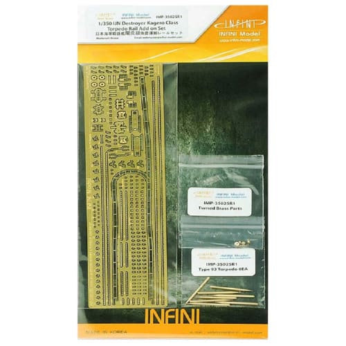Infini Model 1/350 IMP Series Sada torpédových vozíků pro japonský námořní torpédoborec třídy Kagero, Stavebnice pro T/H Company, Fotoleptané díly pro