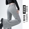 Micro-pull sweatpants women's new spring and autumn drape straight sweatpants small casual black flared pants