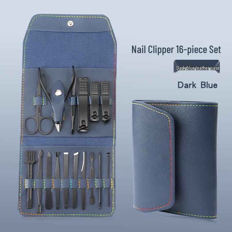 16-Piece Unisex Stainless Steel Manicure & Pedicure Kit