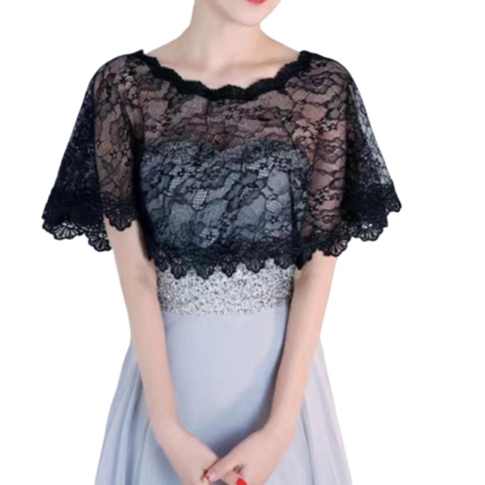 Retro Lace Cover Up Tops Elegant Lace Neckline Shirt Cover Fake Collar  Evening Party Costume