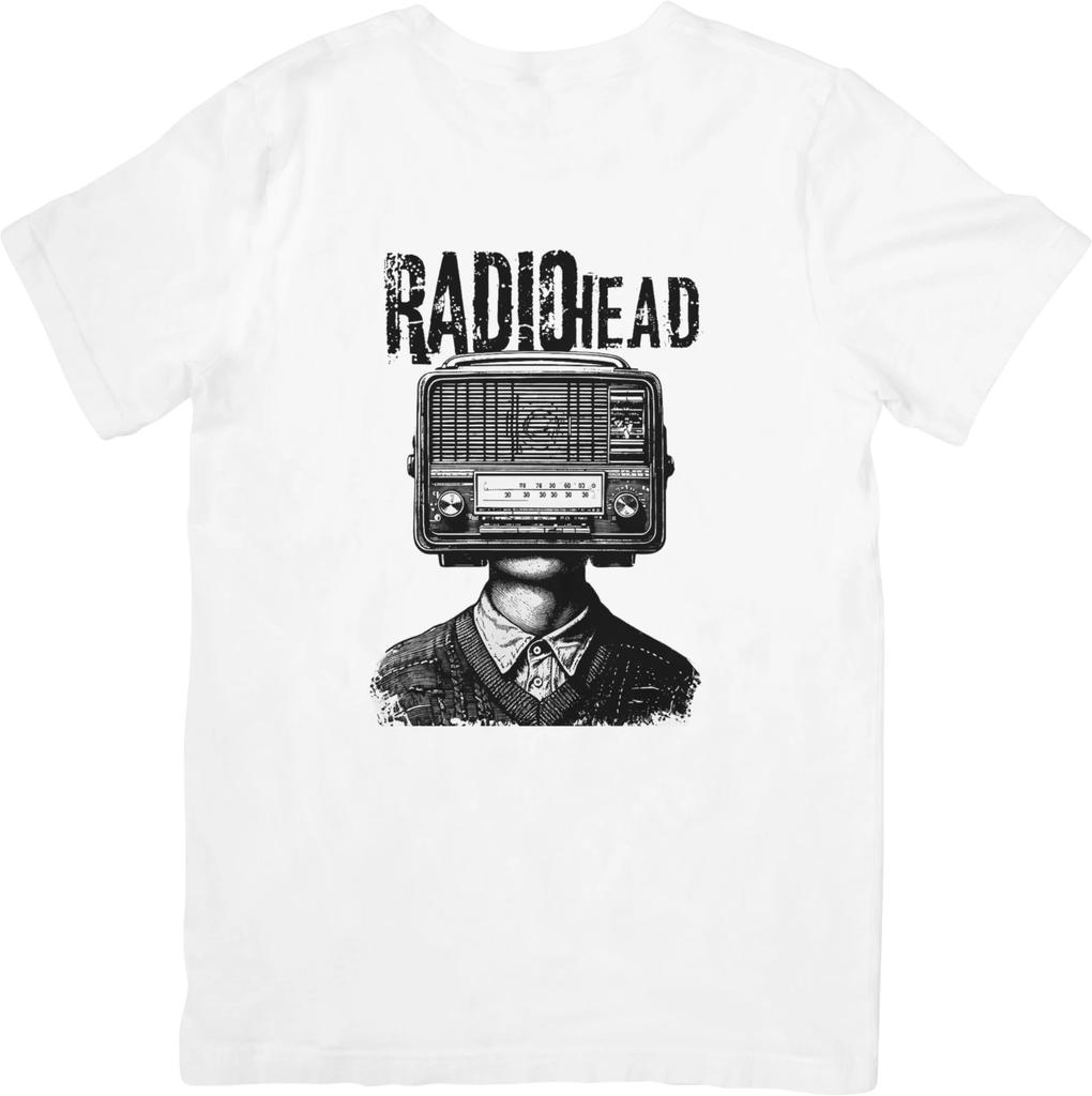 Radiohead Hudba pro muže a ženy Kvalitní bavlněné tričko bílé.
