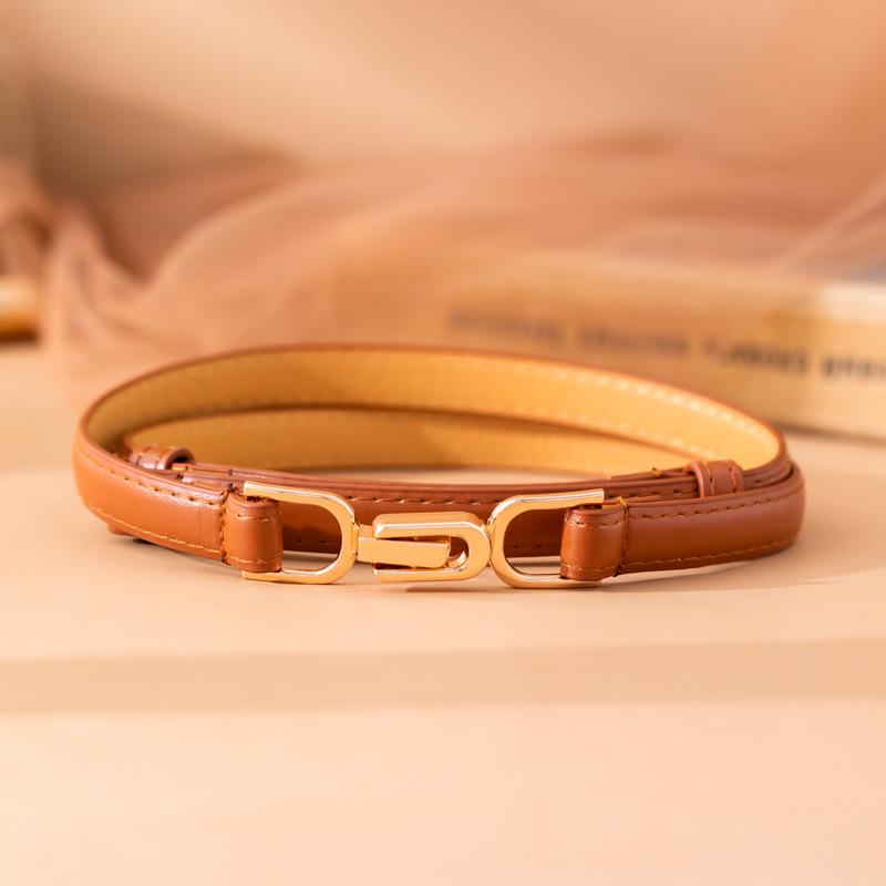 Versatile Women's Thin Leather Waist Belt - Trendy Fashion INS Style for Dresses and Coats