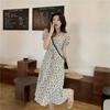 Summer New Floral Temperament Skirt Small Medium and Long Short-sleeved French Small Fresh Dress Fairy