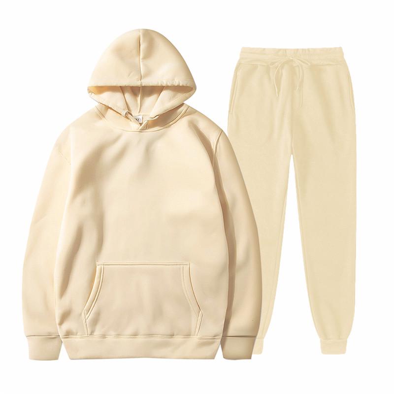 Unisex Fleece-Lined Thick Hooded Jacket - Solid Color, Trendy Autumn/Winter Style, Custom Logo Printing