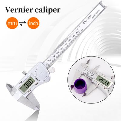 Calibrador Vernier de Acero Inoxidable de 0-150 mm Micrómetro Digital LCD de 0,01 mm Regla Calibrador Vernier de Alta Precisión para Decoración
