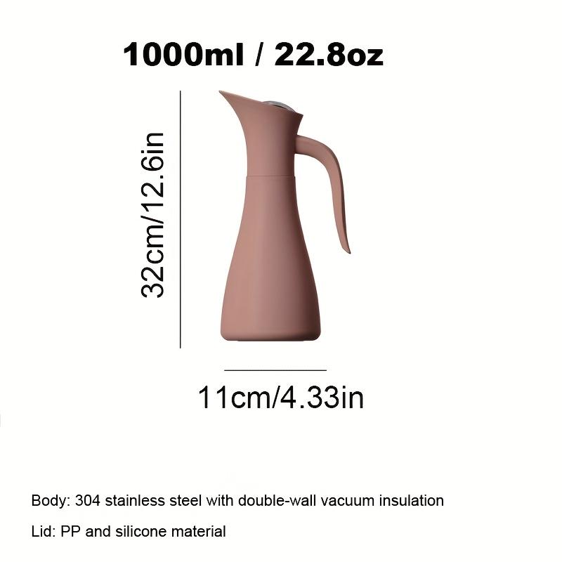 Modern Bird-Shaped Coffee Thermos Flask,304 Stainless Steel Double-Wall Vacuum Insulation,1000ml Chic Water Bottle for Home/Office,Artistic,Functional