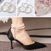 1Pair Women Shoelaces For High Heels Pearl Heels Band Shoe Belt Ankle Holding Loose Anti-skid Bundle Tie